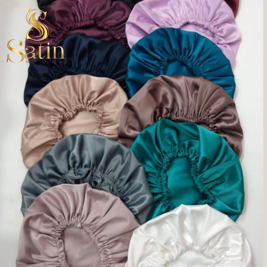 curly hair satin bonnet double layered